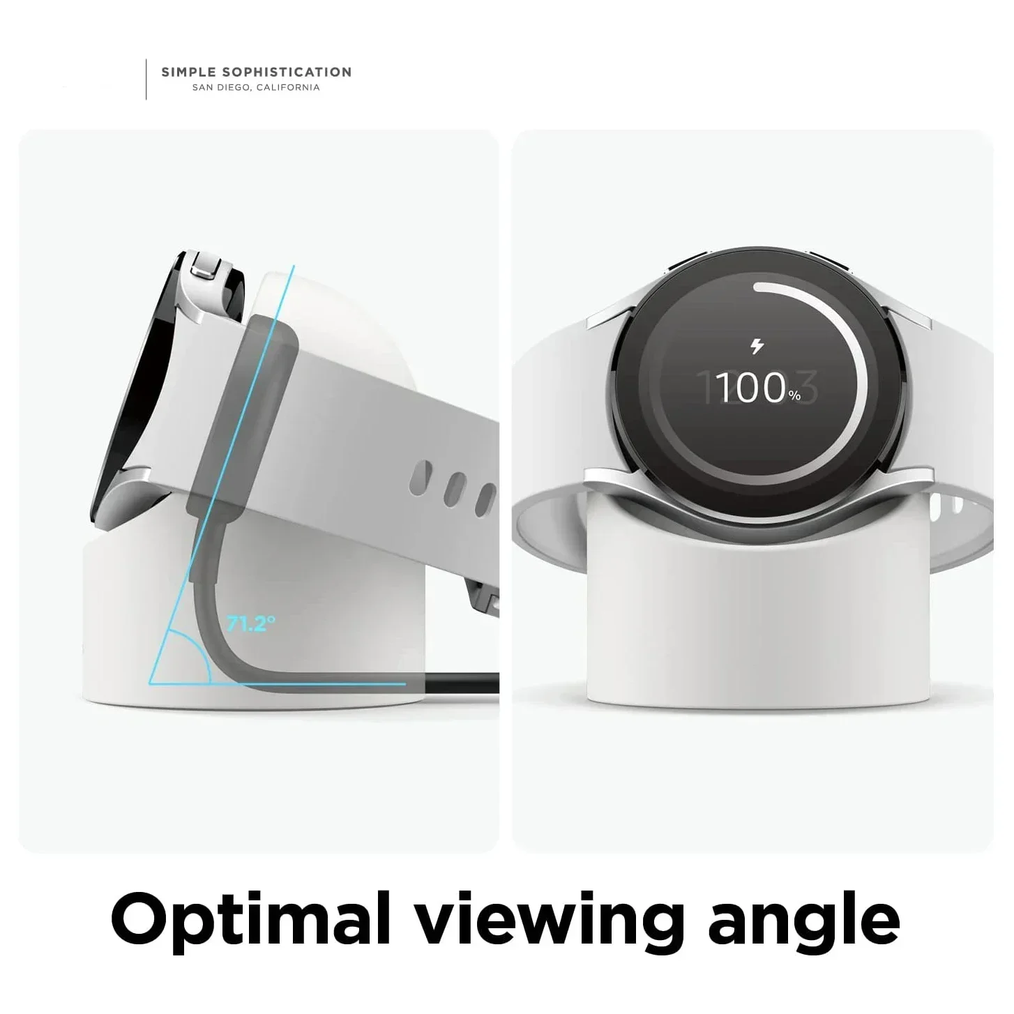 Silicone Charging Stand for Samsung Galaxy Watch 6/5/4/3 40mm 44mm 5 Pro 45mm Charging Bracket for Watch 4/6 Classic 46mm 47mm