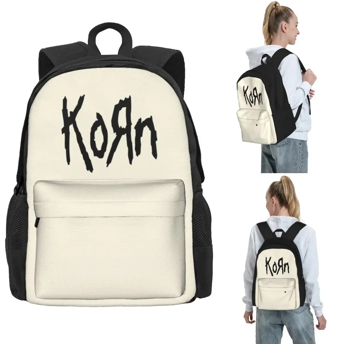 Korn Band Rock Metal Music Backpack Hot Sale Daypack Large Capacity Kids BookBag School Bag Shoulder Bags for Men Women