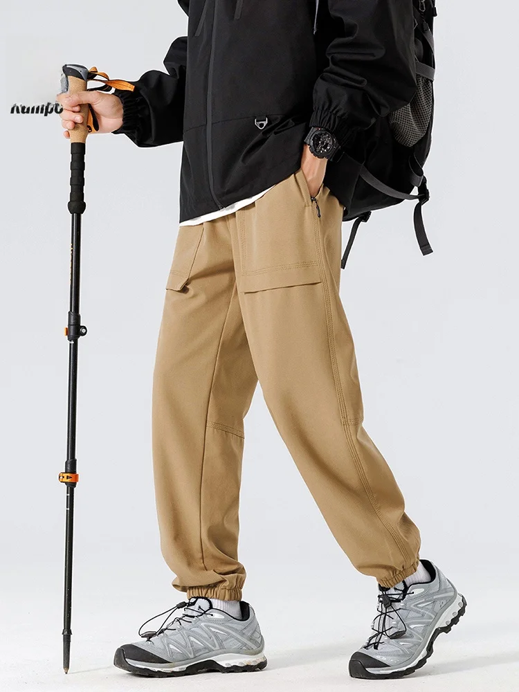 

Новые осенние спортивные брюки свободного кроя, повседневные, однотонные, длинные, модные, универсальные, с манжетами