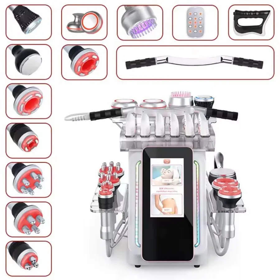 Portable 80k Cavitation Rf Vacuum Slimming Machine Body Contouring Cellulite Reduction Weight Loss Beauty Device