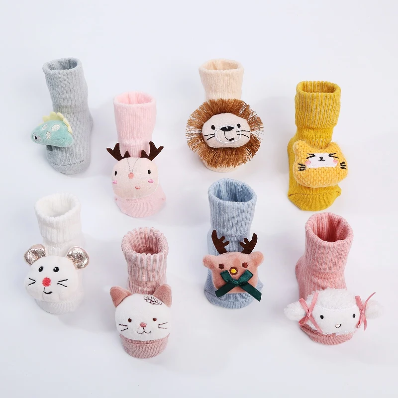 Cotton Cute Cartoon Baby Socks Toddler Anti Slip Floor Socks for Girl Boy Unisex Newborn Infant Accessories Four Season