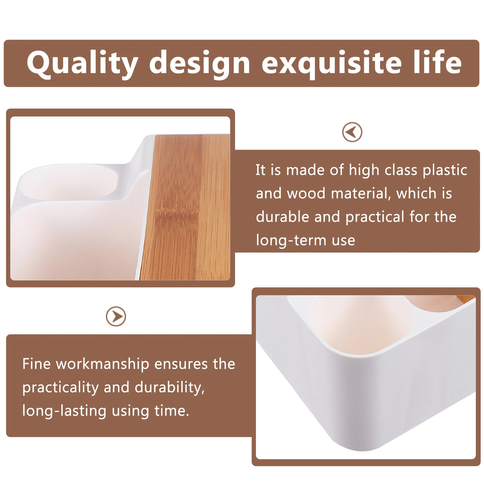 

Tissue Storage Box Multi Function Holder Square Multi-function Desk Organizer Plastic Multifunction Child