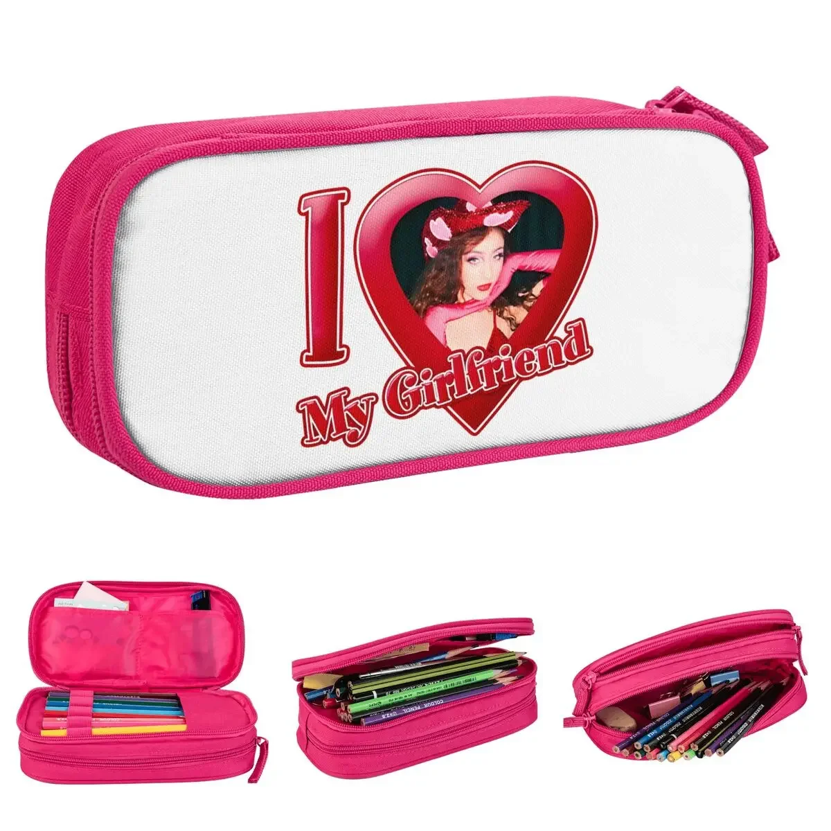 

I Love My Girlfriend Chappell Roan Pencil Case Singer Music Pencilcases Pen Holder for Student Bag Students School Stationery