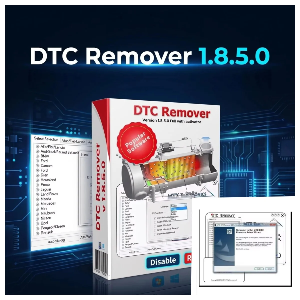Good price ECU adjustment software 2025 For Download MTX DTC Remover 1.8.5.0 with Keygen Full Unlimited Software for Window 7
