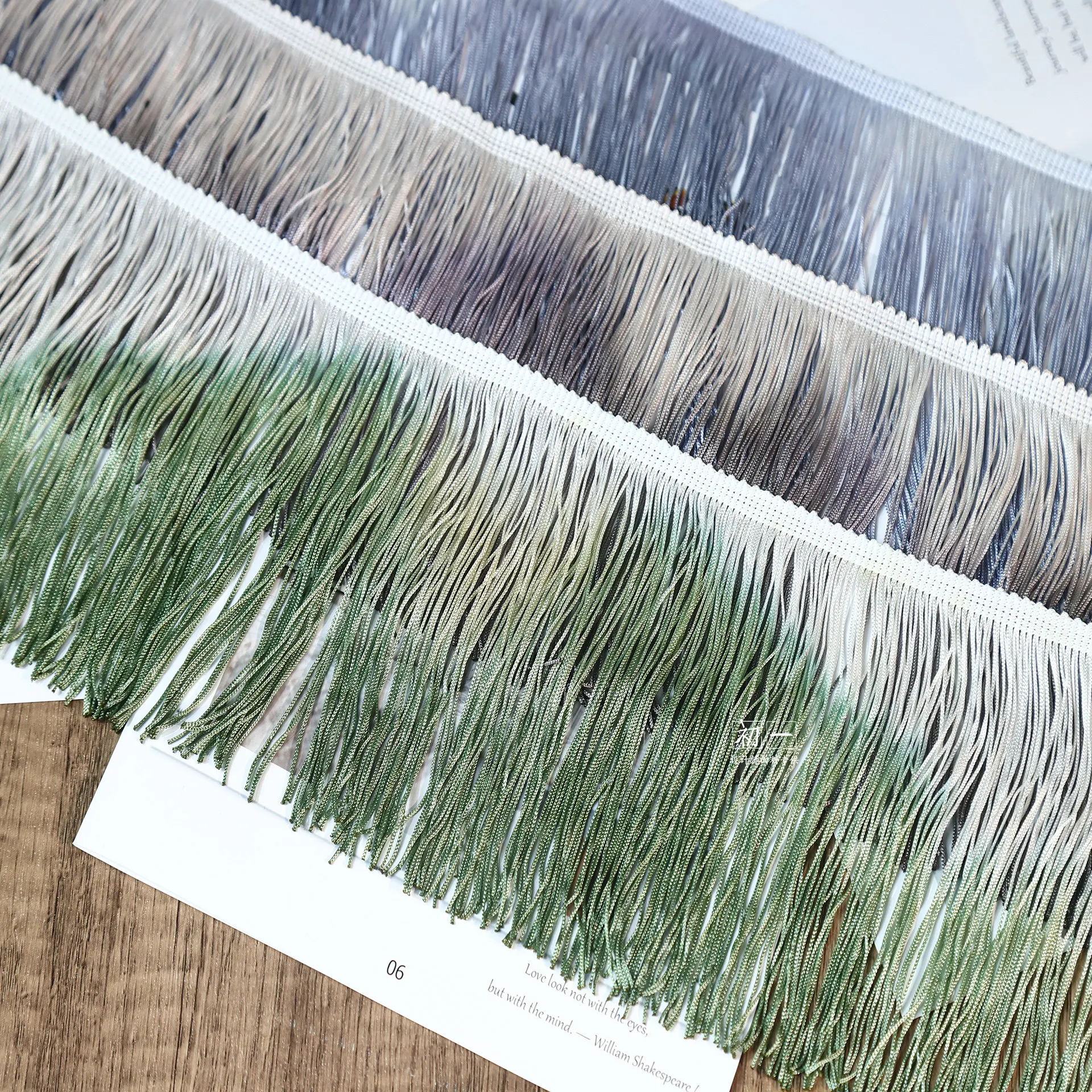 Gradient Tie-Dye Tassel Lace Handmade Plant Dyed Decoration Braid Dress Tablecloth Clothing Designer Accessories