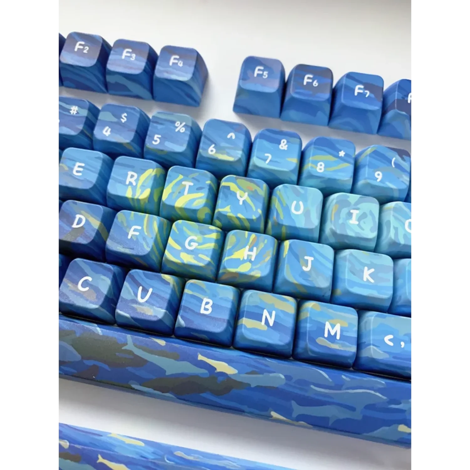 Imagem -03 - Deep Sea Theme Pbt Keycaps Original Altura 134 Chaves Personalizado para Teclado Mecânico 60 84 98 108