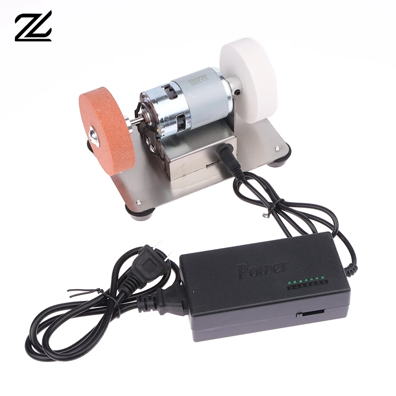 

100W Double Grinder Machine Artifact Table Grinder Motor Micro Coarse And Fine Polishing Electric Grinding Wheel Grindig Stone