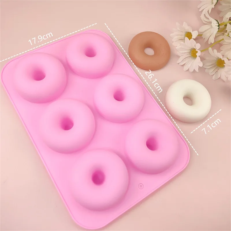 Doughnut Shape ﻿Silicone Mold Chocolate Baking Fondant Cake Decorating Tools Handmade Candle Mold Clay Supplies