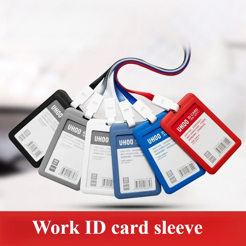 

Пластиковый держатель для карт в деловом/OL, рабочий ID, контроль доступа, рукав для автобусной карты, школьный значок, ремешок для подвешивания
