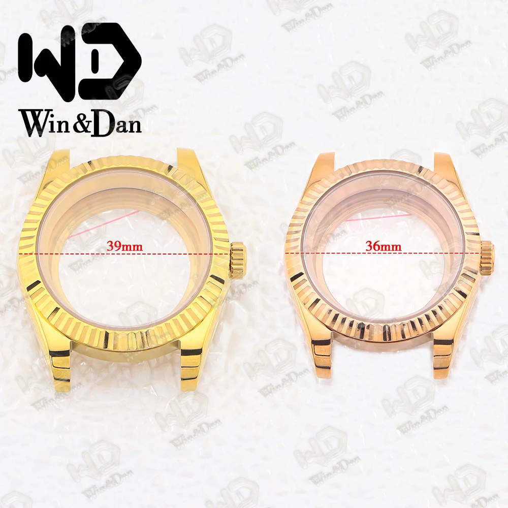 

36mm/39mm Datejust Sapphire Glass Stainless Steel Watch Case for NH34/NH35/NH36/NH38/4R Movement Watch Modification Accessories