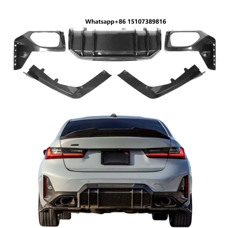 Carbon Fiber FD Style High Quality Exhaust Rear Diffuser Splitter Lip for 3 Series G20 G21 Touring 330i M340i LCI 2023-2025