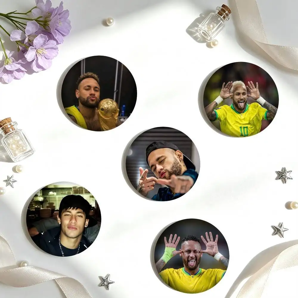N-Neymar Jr F-Football Athlete 25mm 32mm 44mm 58mm 75mm Brooches Badges Pins for Accessories Gift
