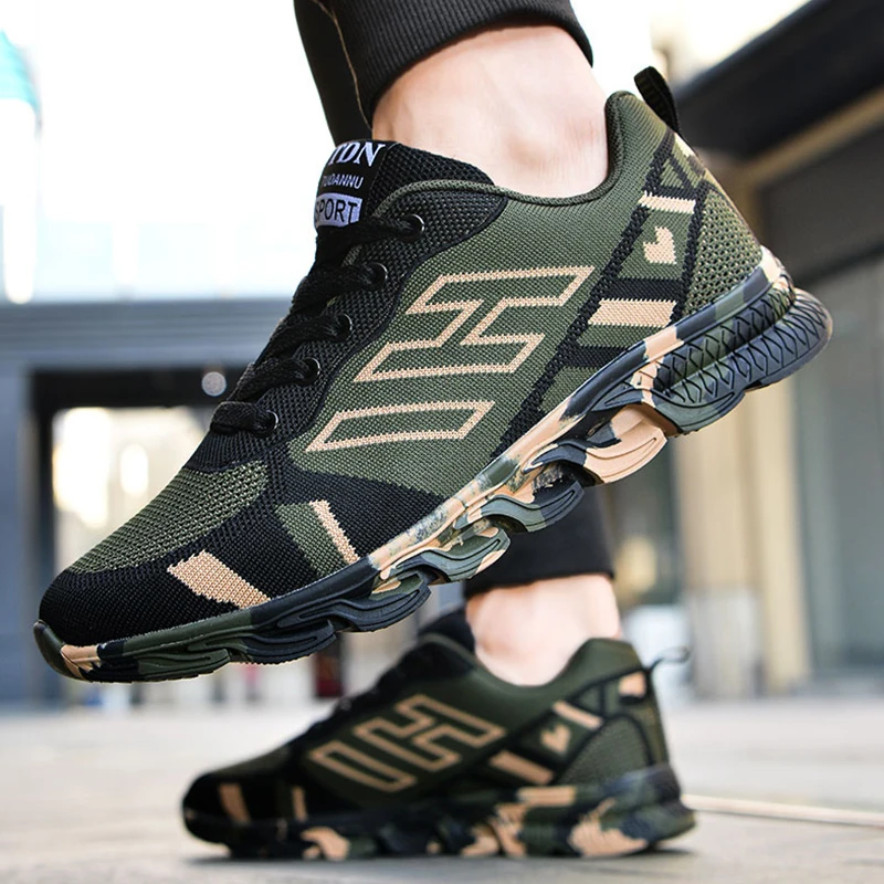 Man sneakers Summer Breathable Outdoor Sports Camouflage Mountaineering, Training, running,military training ,Couple Shoes tenis