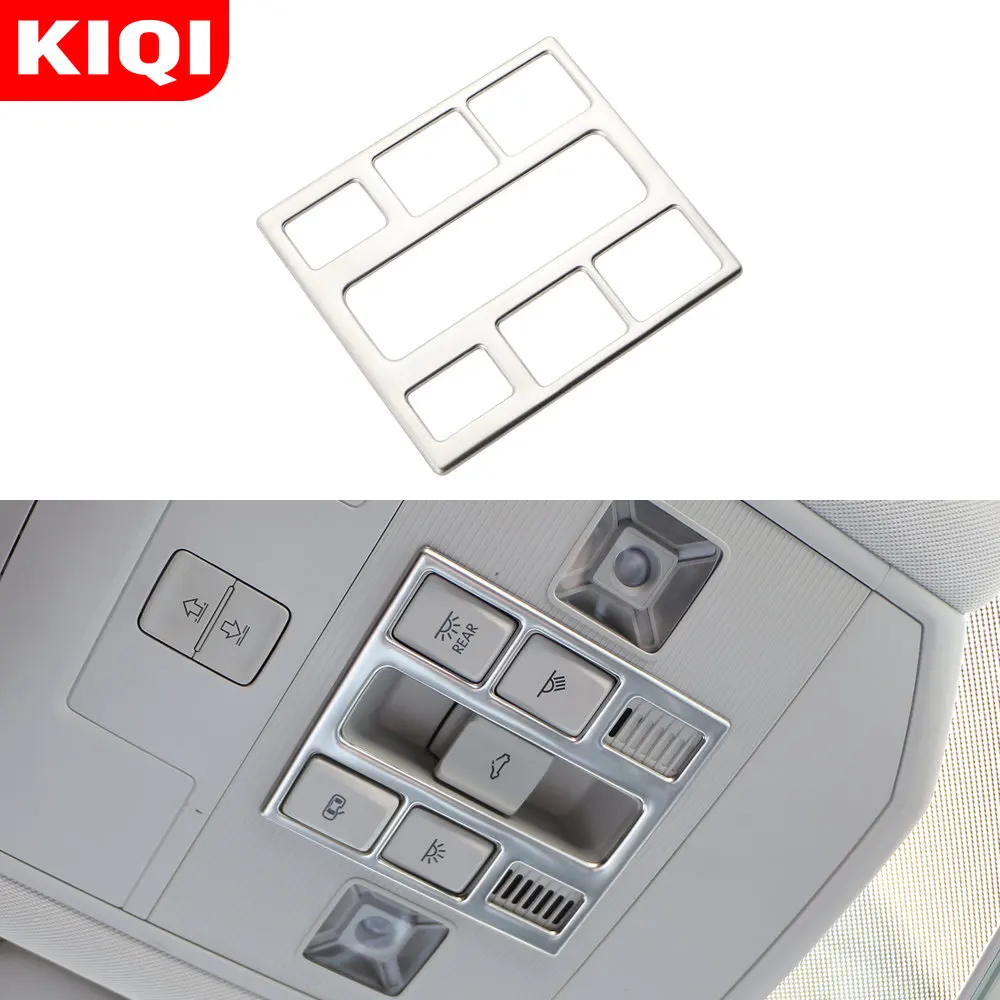 Stainless Steel Car Front Reading Light Lamp Frame Cover Sticker Trim for Volkswagen VW Troc T-roc 2018 - 2023 Accessories