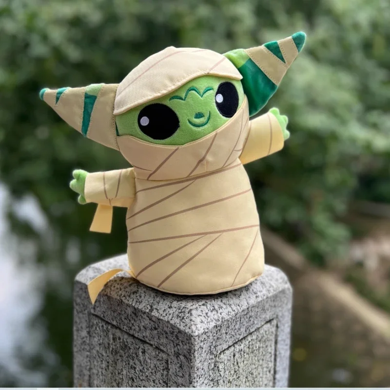 30cm Disney Baby Yoda Bandage Plush Toys Halloween Plushies Cute Cartoon Soft Stuffed Doll Children Brithday Christmas Gifts