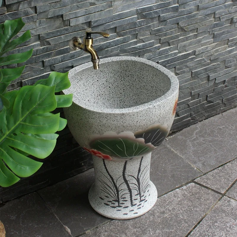 

Tall mop pool integrated, household ceramic mop pool, raised balcony mop pool large