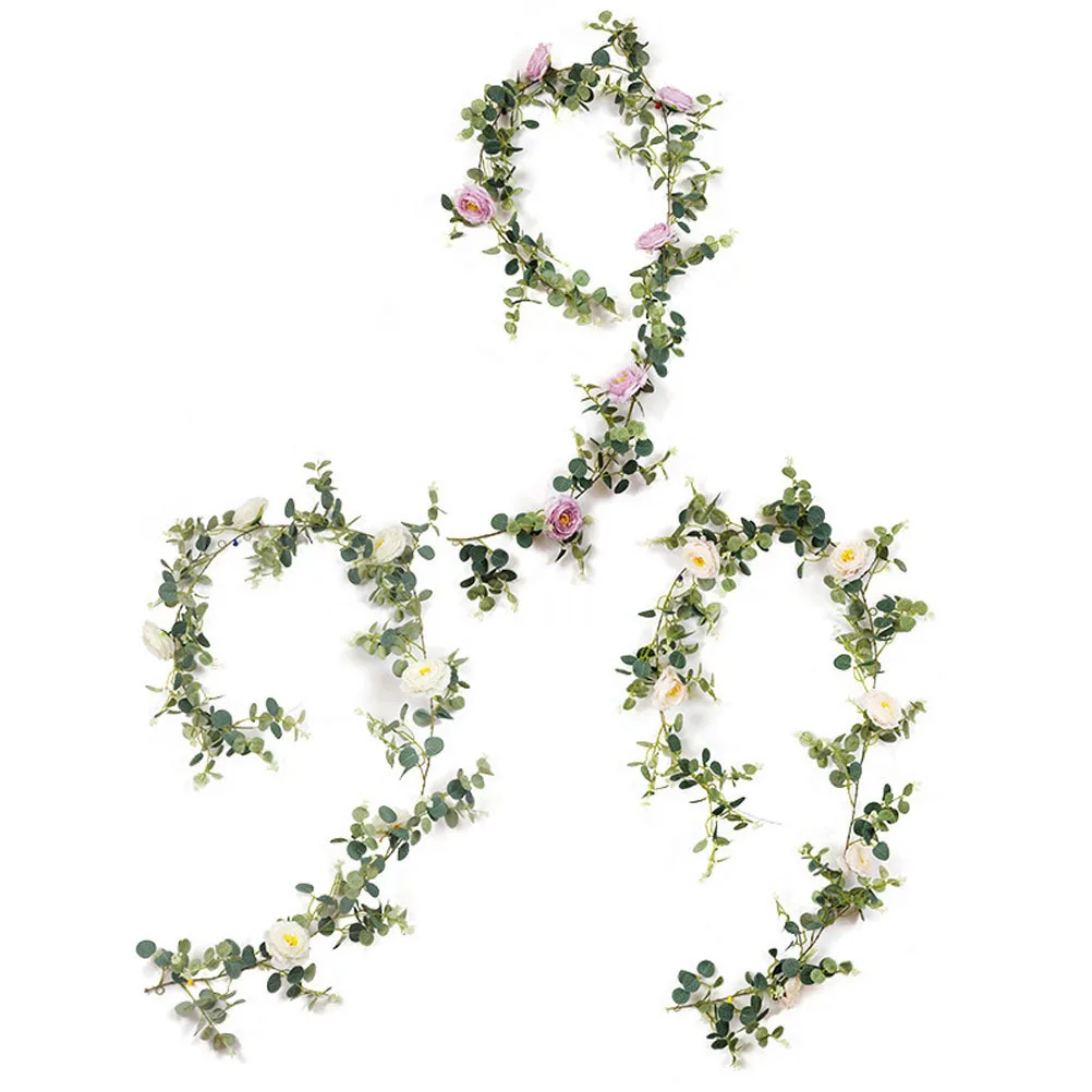 

Garlands Simulated Rattan Decorative Flower Vine Vines Room Wall Peony Decoration for Artificial Rose Home Decorations