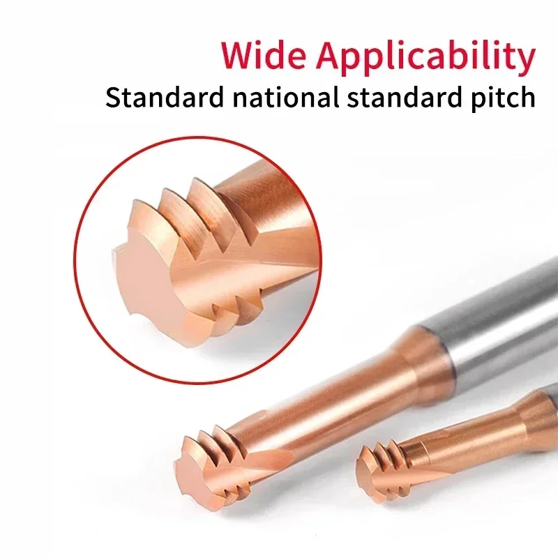 Chowmaster 1/3/Full Thread Milling Cutter Carbide Coated Thead Router Bit for Steel CNC Tools P0.5 P0.6 P0.7 P0.8 P1 P2 P3