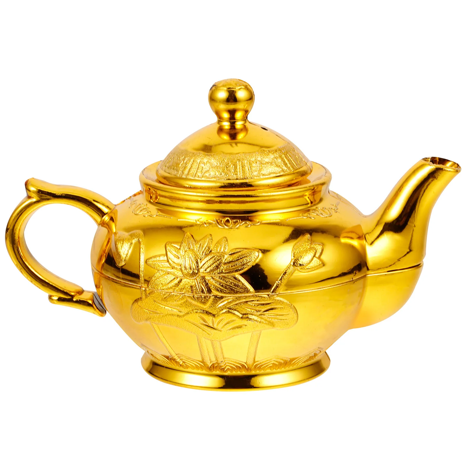 연꽃 모양 차 주전자 작은 플라스틱 예배 주전자 불교 제단 데스크탑 장식 홈 액세서리 중국 스타일 테이블