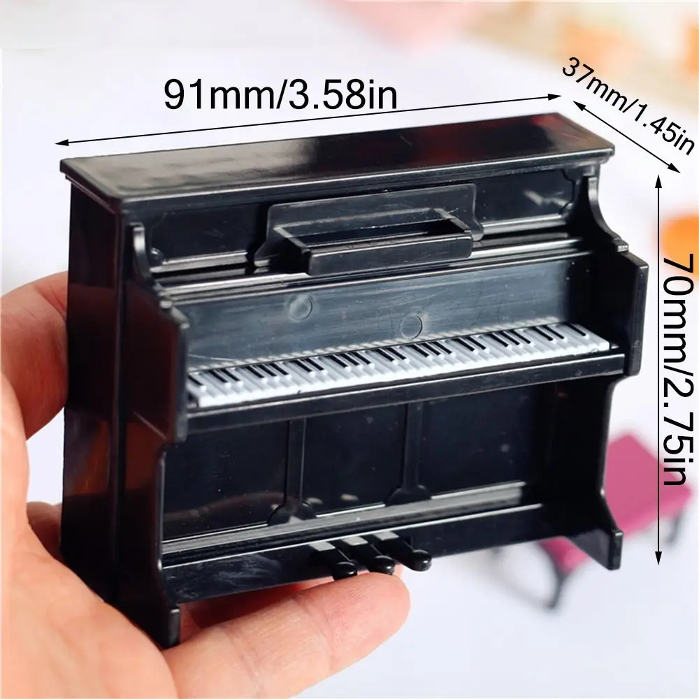 1/12 Doll Piano Craft Wood Multicolor Miniature Pianoforte Doll Accessories Playing House Dollhouse Musical Instruments