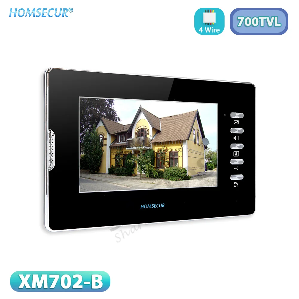 

7"/4.3" TFT LCD Indoor Monitor with Plug for HOMSECUR 4 Wire 700TVLine Video Doorbell Phone Intercom Home Security System