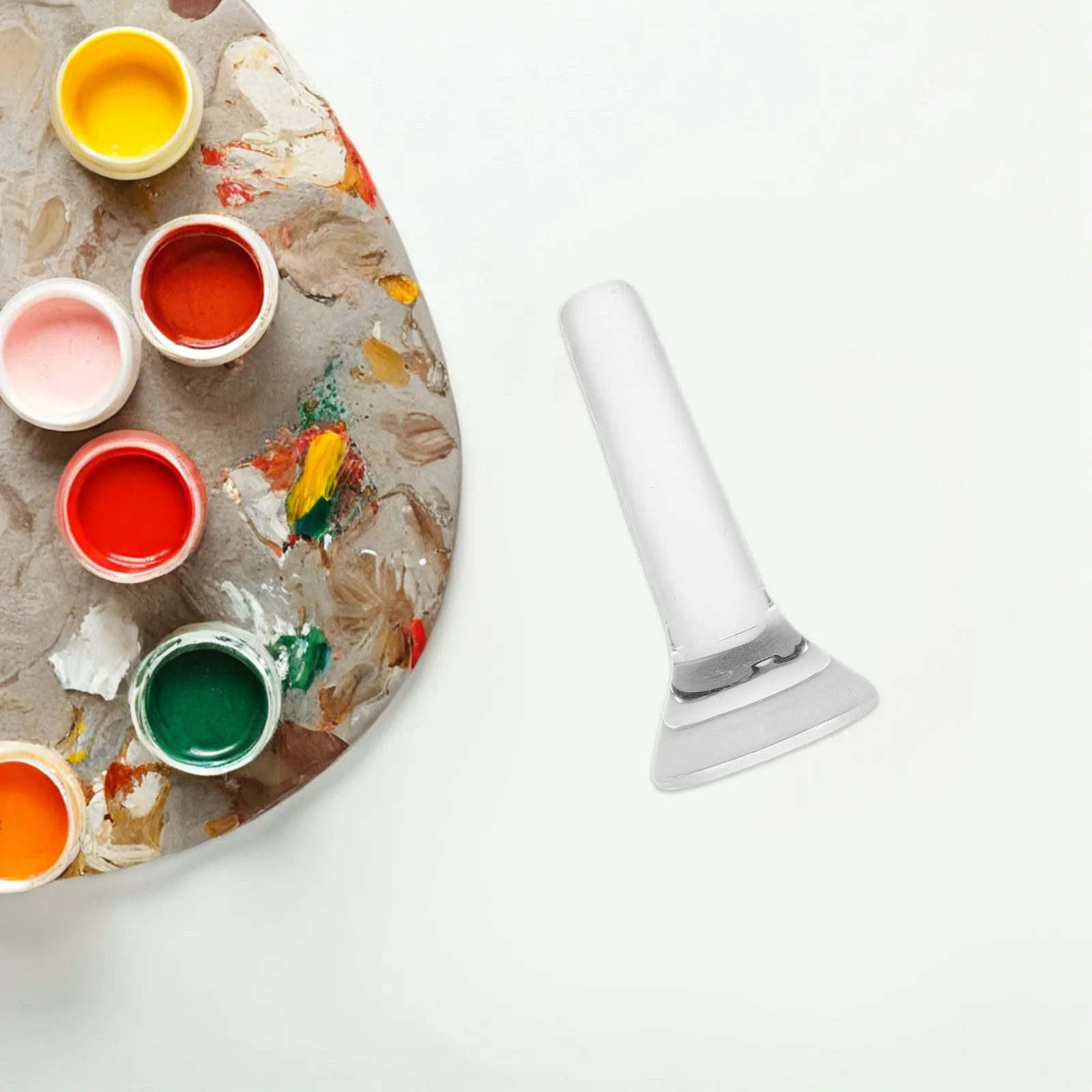 Glass Muller Crystal Pestle for Laboratory Grinding Pigment Grinding Paint Mixing Supplies Watercolor Art Tools