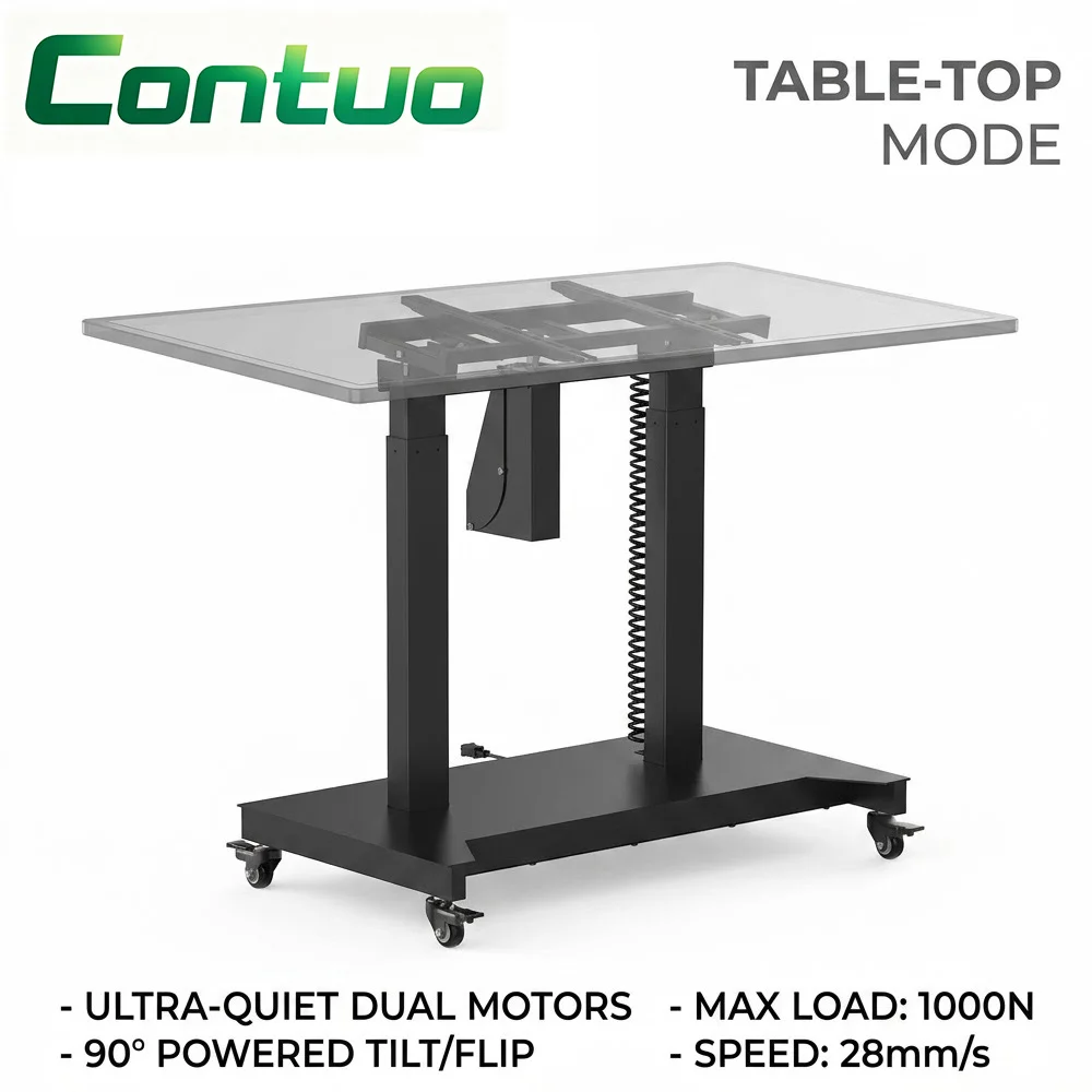 Height Electric Tilt Adjustable Mobile AutoTV Stand Roller Universal Stand TV Cart Column TV Floor Stand Electric