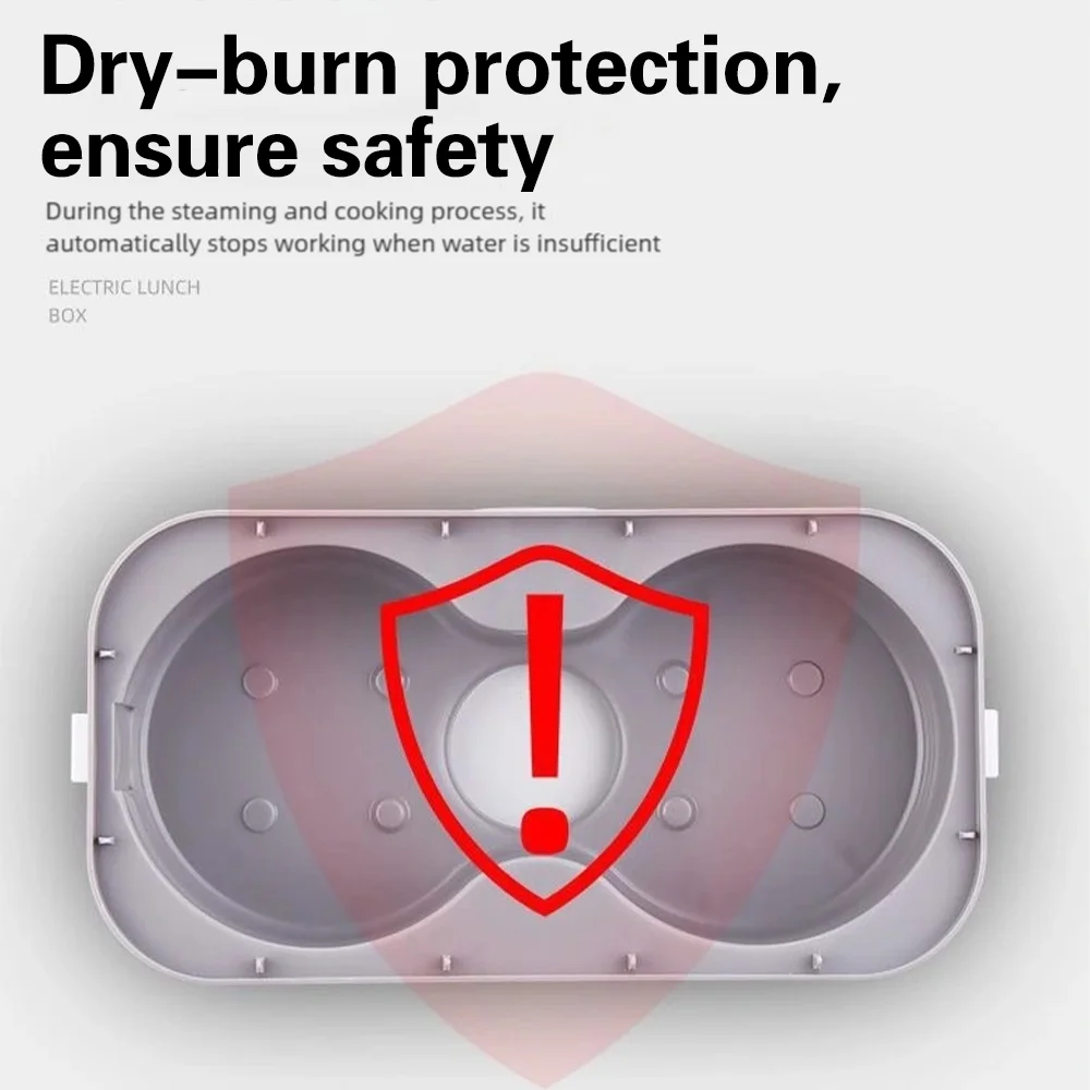 TINSOL 2.5L طبقة مزدوجة صندوق غداء ساخن 220 فولت التدفئة الكهربائية معزول علب الاغذية 304 الفولاذ المقاوم للصدأ وعاء داخلي سخان الغداء