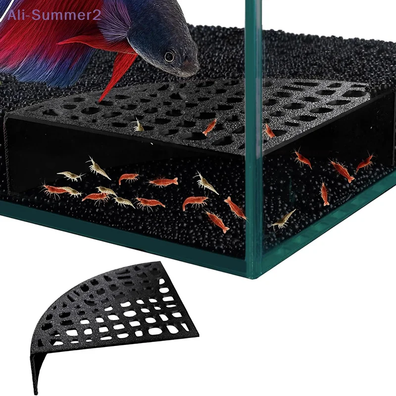 {Summer2} Compact Shrimp Cave Aquarium Decor Featuring Fan Shape and 180° View