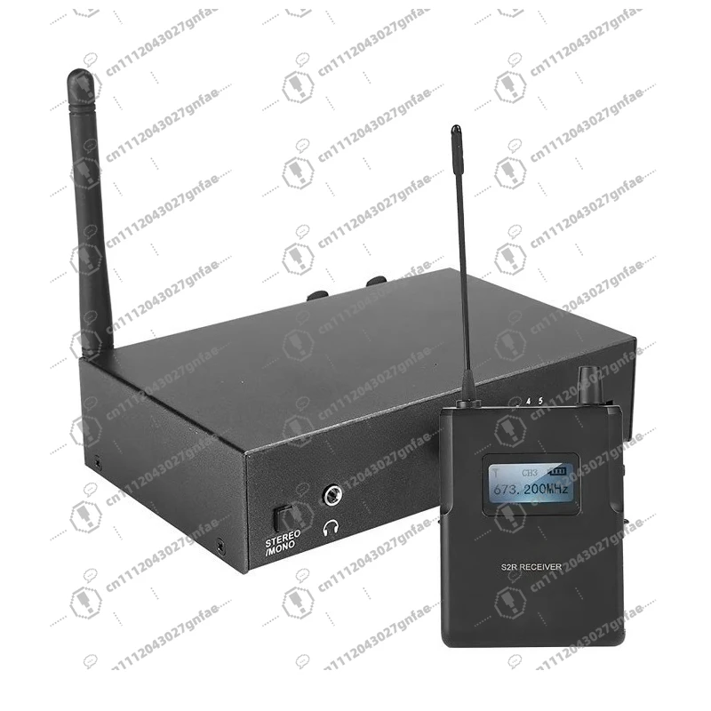 S2 UHF Stereo Wireless Condenser Microphone 2 Channel 50M Long Range Professional Stage