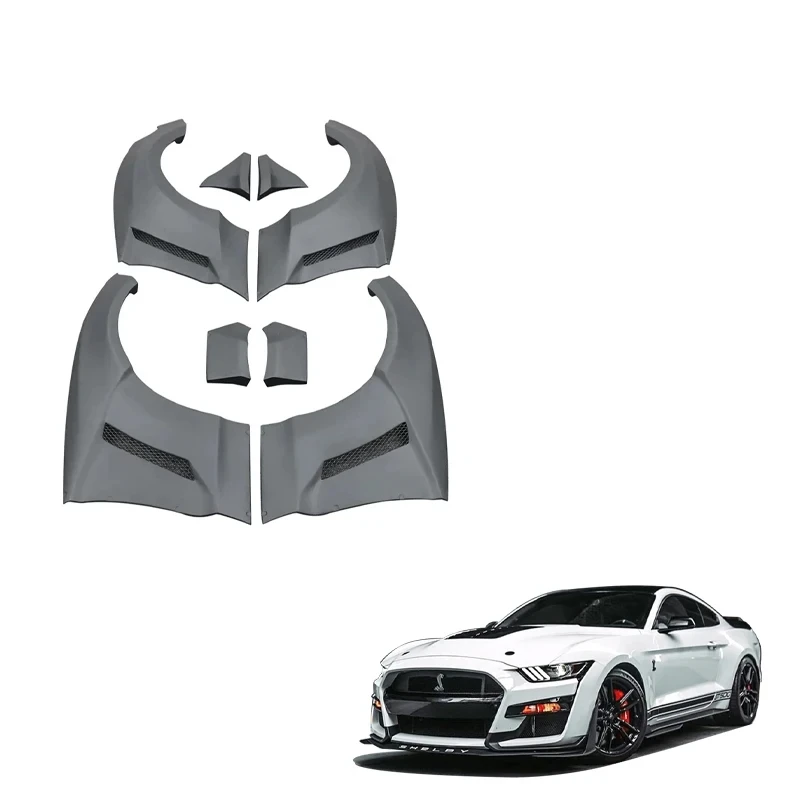 Auto Modified Parts Side Wheel Arches FRP Materials Wide Body Wheel Eyebrow for Musatng GTSS Style Fender Flares