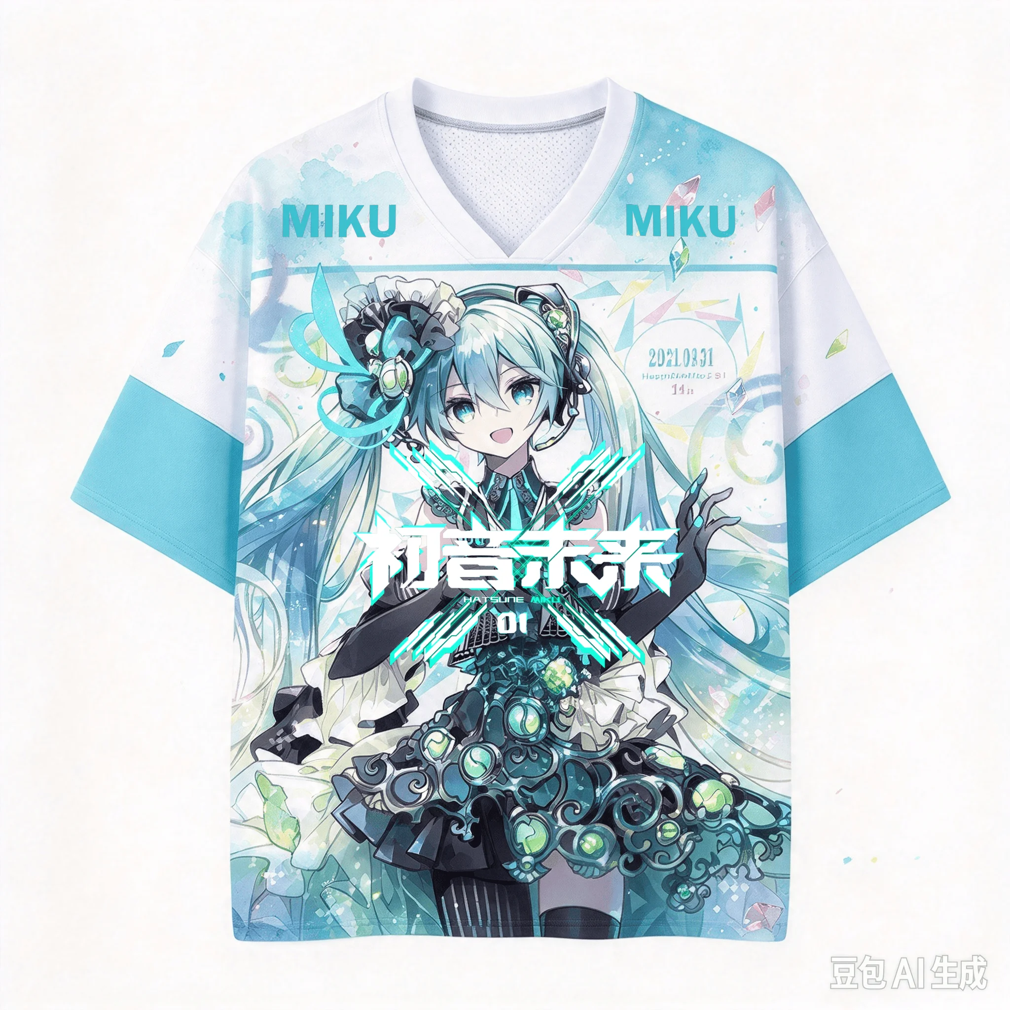 2026 Hot Sale Hatsune Miku 01 Jersey 3D Print T-shirt Family Matching Set Soft Breathable Anime Shirt