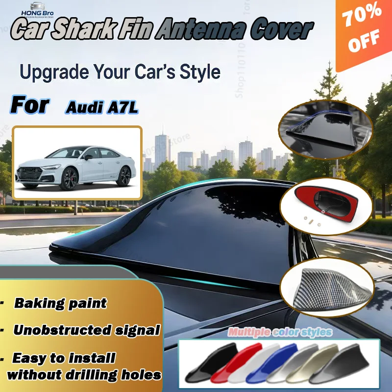 For Audi A7L Car Roof Top Mount Shark Fin Aerial Antenna Toppers Auto Radio AM FM Antenna Signal Amplifier Aerial