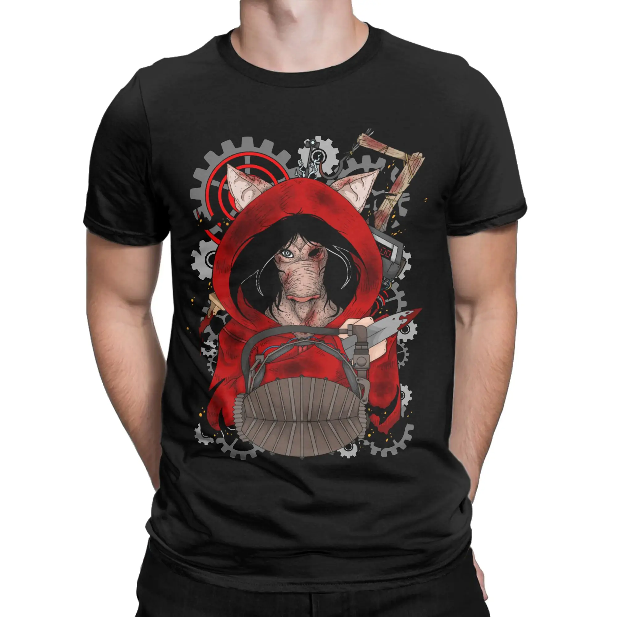 Fashion Deads by Daylights The Pig Tshirt Unisex Round Neck Short Sleeve Clothing Horror Killers Game Dbd Cotton Summer Clothes