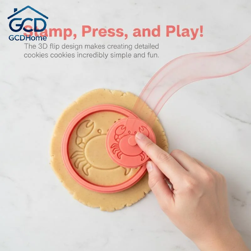 8 Pcs DIY Cookie Molds 3D Stereo Cartoon Press Set Non-toxic Food Grade Baking Tools for Home Kitchen Pastry Making