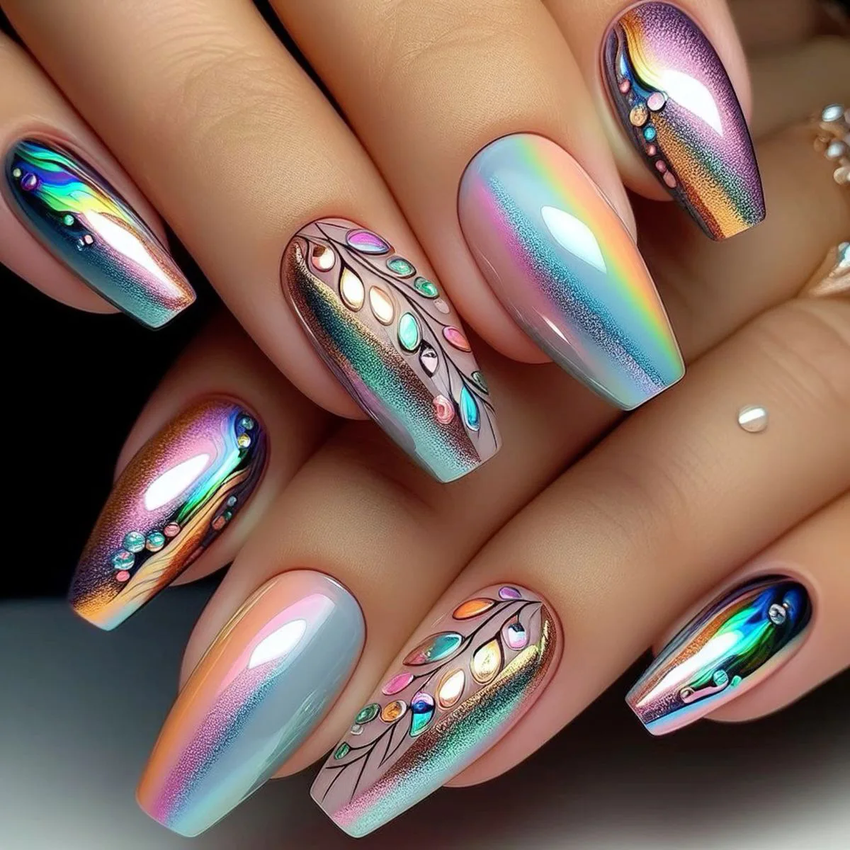 Носимые доспехи средней длины Aurora Fragment Балетные доспехи Красочные ослепительные лазерные милые крутые пикантные стили ins