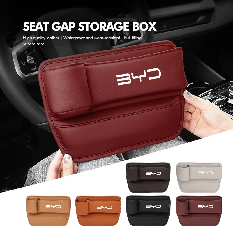 

Car Seat Srat Filler Wallet Phone Gap Slit Pocket Storag Box For BYD Atto 3 Act Tang Yuan Song Plus EV F0 Qin Han