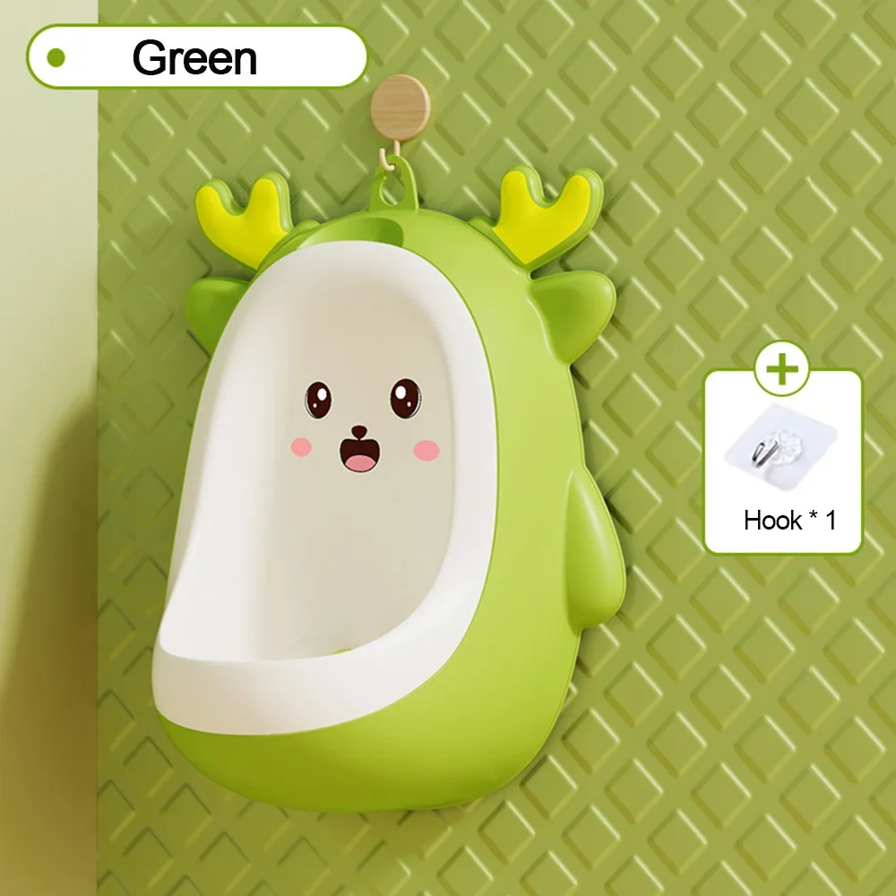 

Wall-Mounted Potty Training Urinal Deepen Dinosaur Designs Standing Potty Toilet Detachable Splash-proof Potty Training Toilet