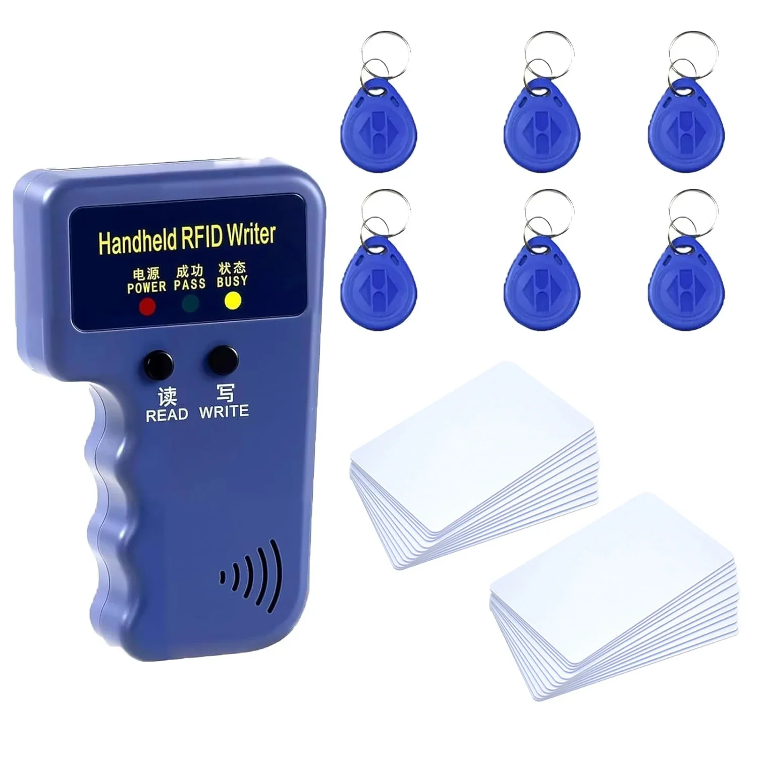

EM Handheld RFID Copier Card Reader Writer Duplicator Programmer Support EM5200 4100 EM4305/ T5577 Rewritable 125Khz Keyfob tag