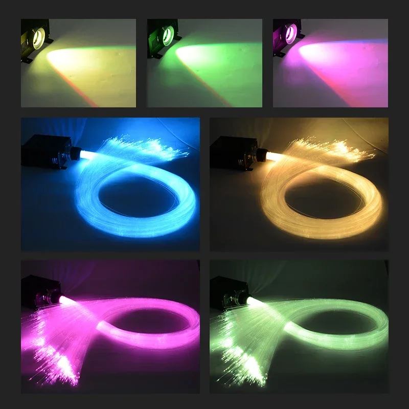 2 source 1000 PCS 0.75mm 3meter Rgb led fiber optic star ceiling light app control car roof star light For Car Roof Decoration