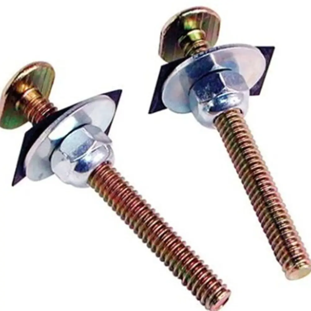 6Pcs Toilet Tank Screw Set Rustproof Compact Lightweight Heavy Duty Fixing Bolt for Toilet Seat Installation Wc Repair