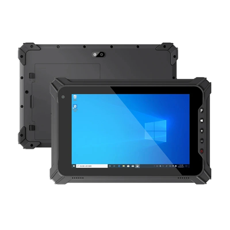 8\'\' Rugged Windows10 Tablets PC ROM 8GB RAM 128GB IP65 Industrial PC Support 4G WIFI NFC BT GPS 2D Scanner Charge Cradle PDA