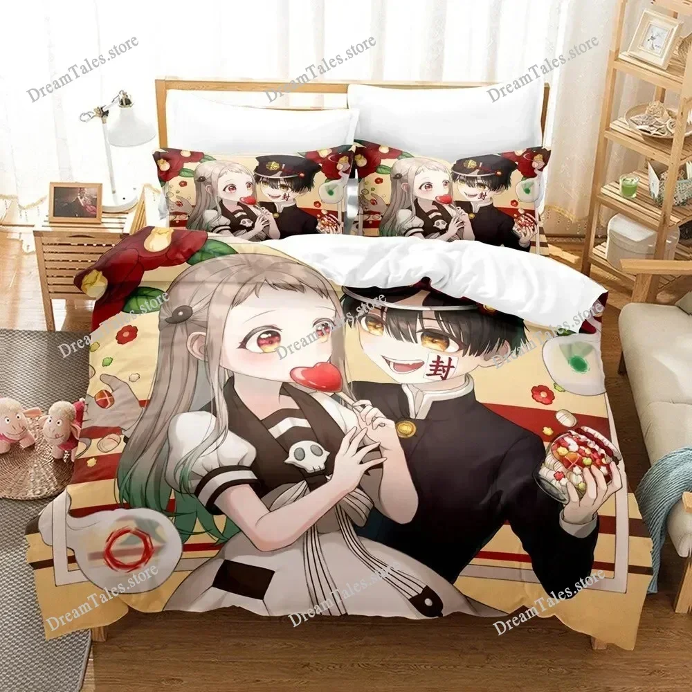 Ground-Bound Boy Hanako-Kun Toilet-Bound 3D Print Bedding Set Duvet Cover Bed Set Quilt Cover Pillowcase Comforter Boys Adult592