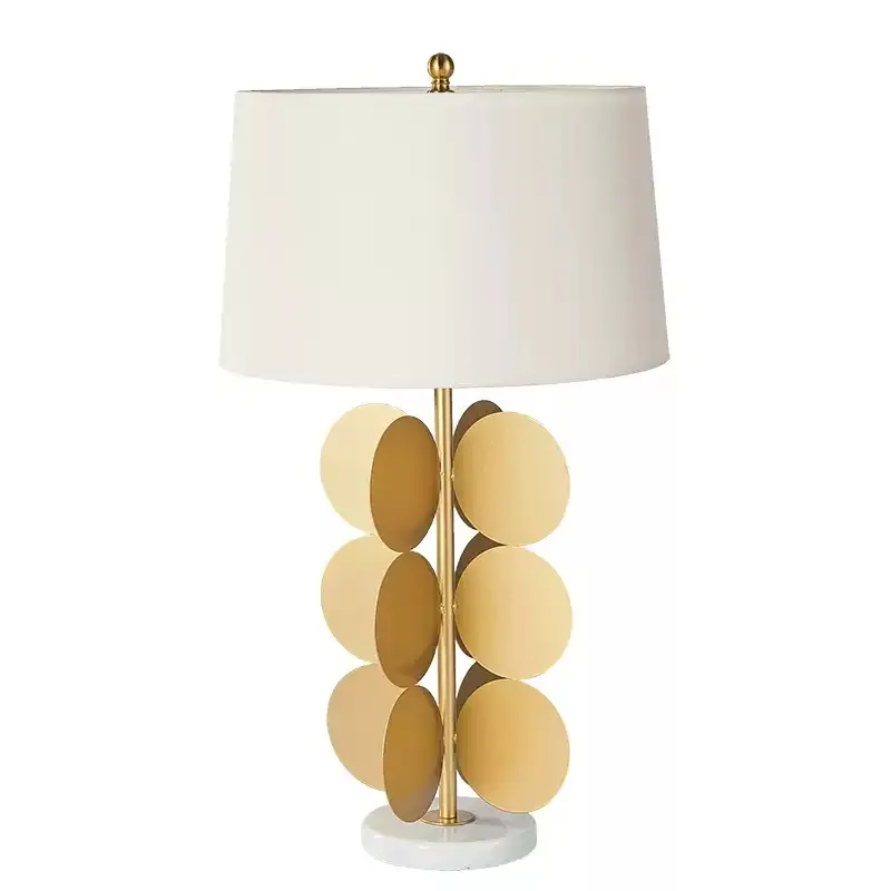Everbright Store Post-Modern Simple Marble Desk Lamp Metal Personality Creative Living Room Bedroom Bedside Lamp Decoration