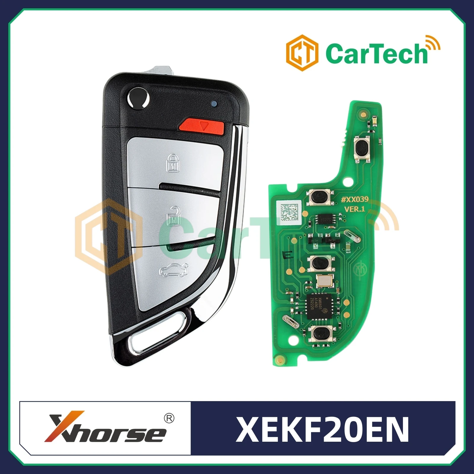 

Xhorse Super Remote Knife Type 4 Buttons with Super Chip 5pcs XEKF20EN