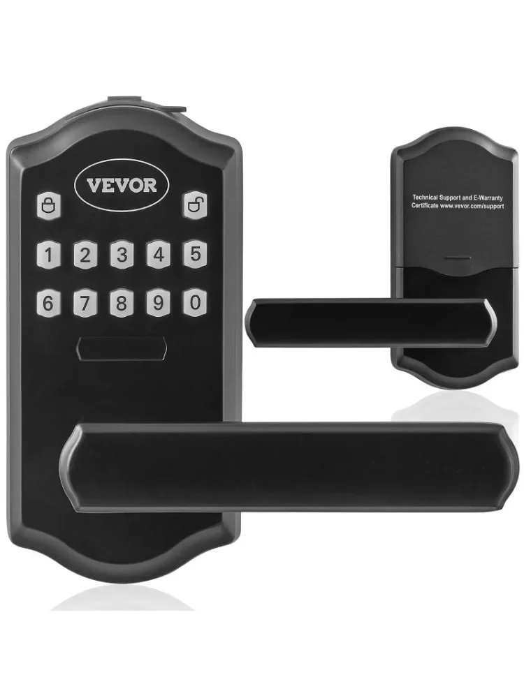 VEVOR Keyless Entry Door Lock, Electronic Keypad Entry Lever, Password and Key Unlock Combination Door Lock, Auto-Locking