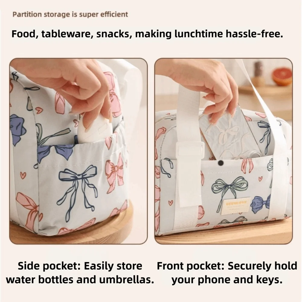 Thickened Winter Lunch Bag Waterproof Durable Insulated Thermal Bag Keep Warm Large capacity Breakfast Organizer Office Worker