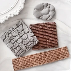 VERIDIAN Baking Cake Mold DIY Simulation Brick Wall Soil Stone Texture Pastoral Style Fondant Cake Decoration Baking Accessories