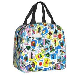 Custom Loteria Card Mexican Bingo Lottery Resuable Lunch Boxes Women Multifunction Cooler Thermal Food Insulated Lunch Bag Work