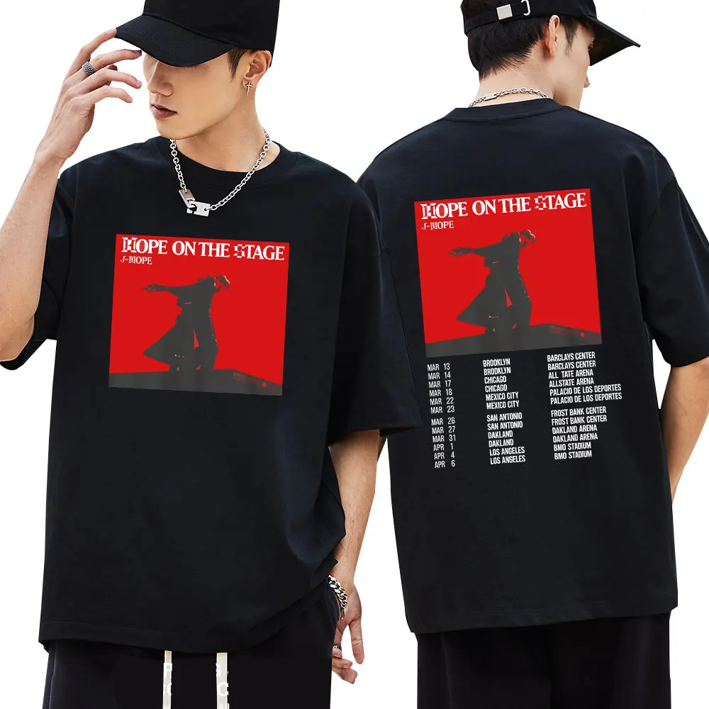 

Hip Hop J-Hope Hope on The Step Tour Harajuku T-Shirt 2025 Men's and Women's Summer Cotton Short Sleeve Top Pattern T-Shirt